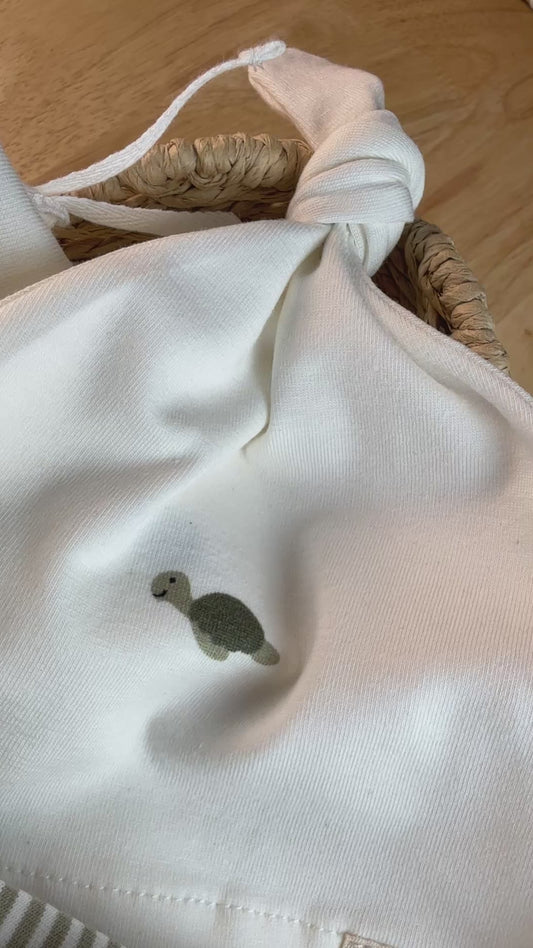 Set Canastilla Tortugas Algodón Orgánico