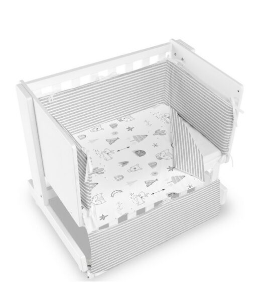 Minicuna colcho blanca