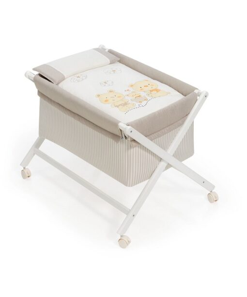 Minicuna plegable oso carrito Beig