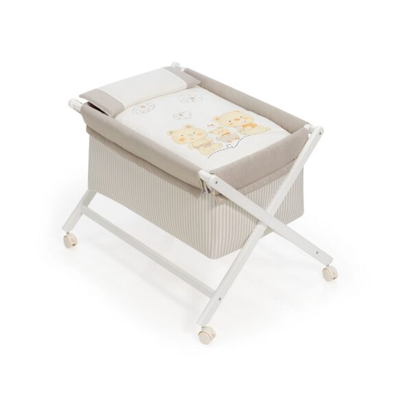 Minicuna plegable oso carrito Beig