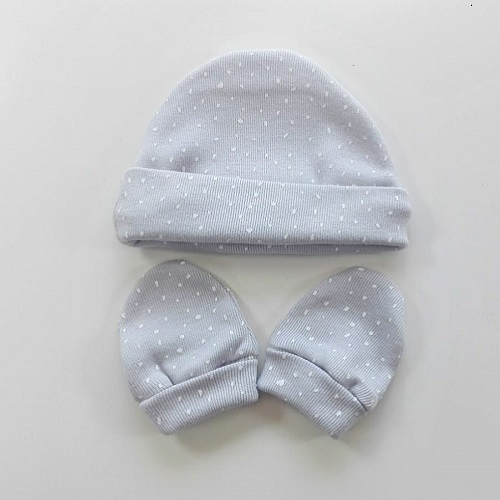 Gorro para recién nacido gris