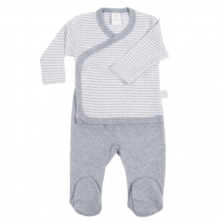 Conjunto primera puesta RAYAS azul niño