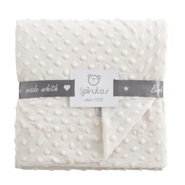 Manta invierno dots crudo