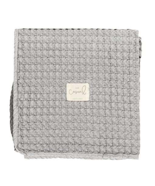 Manta crochet gris