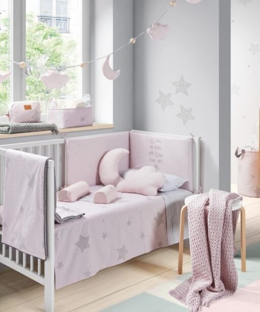 Sábanas para cuna bebe ETOILE ROSA