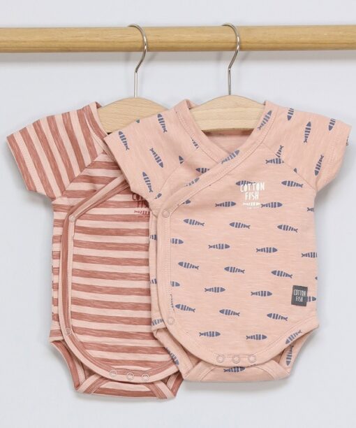 Pack 2 Bodies manga corta Cotton Fish
