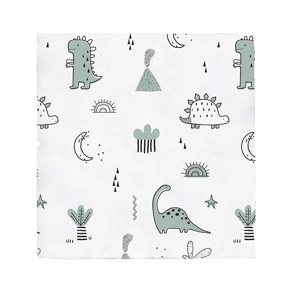 Muselina 120X120 dinos bambu