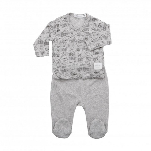 Pijama recién nacido niña, ideal para primeros días del hospital - Bamboo