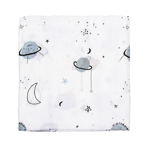 mantas muselinas planets bambu azul