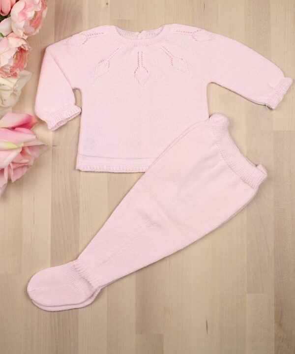 conjunto tricot bebe niña