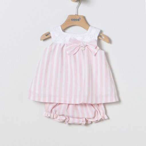 Vestido de bebé niña y puntilla Coco Acqua
