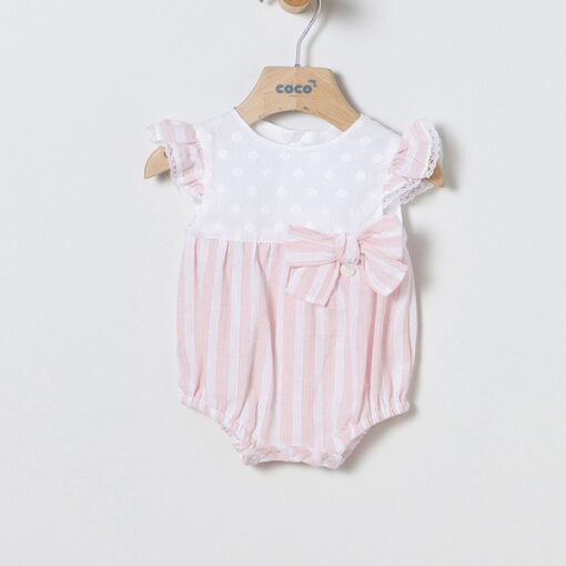 Ranita de bebé niña rosa a rayas