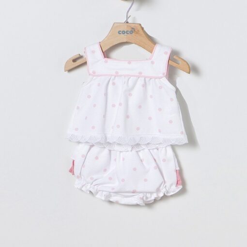 Conjunto de bebé niña de algodón Coco Acqua