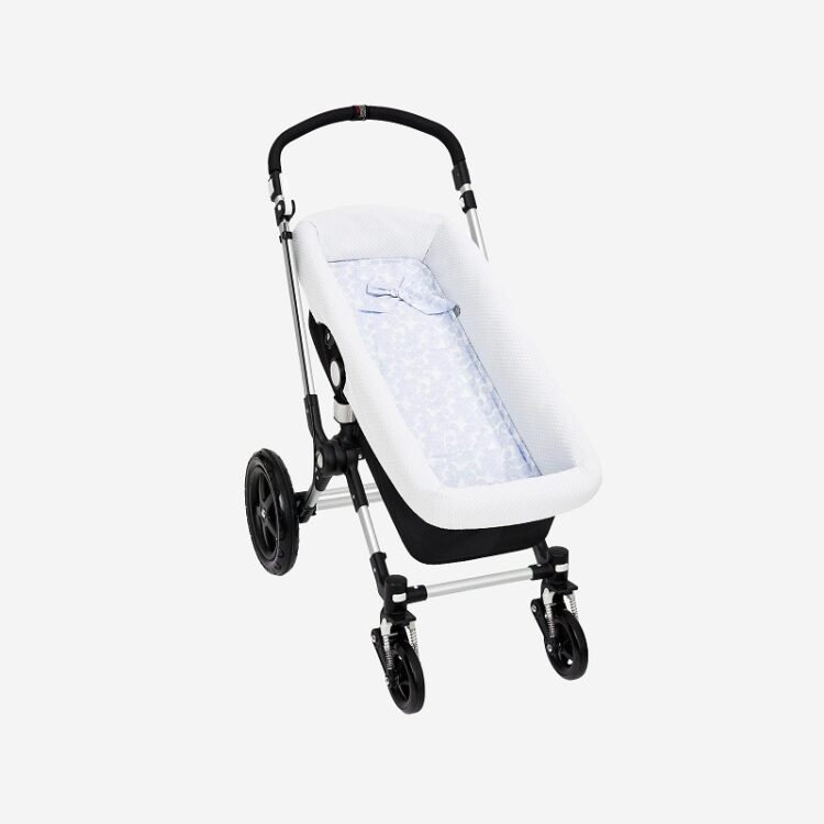 Colcha coche ajustable con colchoneta capazo GLOBOS - Imagen 4