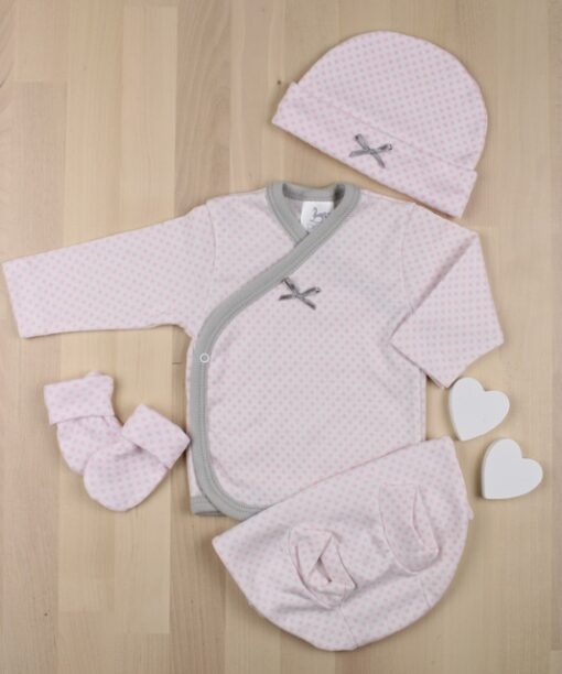 Conjunto rosa bebé manga larga