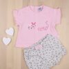 camiseta y pantalones cortos niña recién nacido