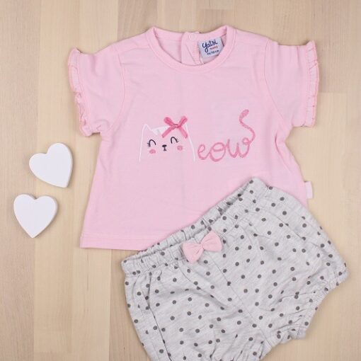 camiseta y pantalones cortos niña recién nacido