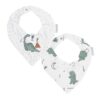 Baberos Bimbidreams dinos verde gris