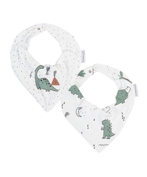 Baberos Bimbidreams dinos verde gris