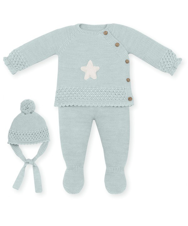 Conjunto bebe punto tricot - Ropa bebes Bamboo