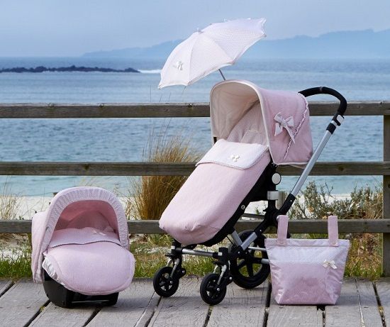 Sabanas Capazo Coche Bebé Invierno Coralina 50 X 80 Baby Love Blanco rosa