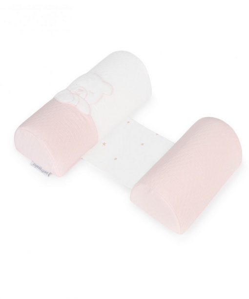 Cojín antivuelco para bebe rosa Teddy