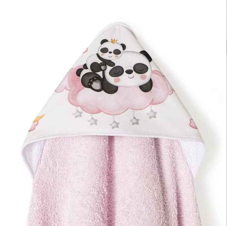 Capa de baño PANDA NUBE ROSA