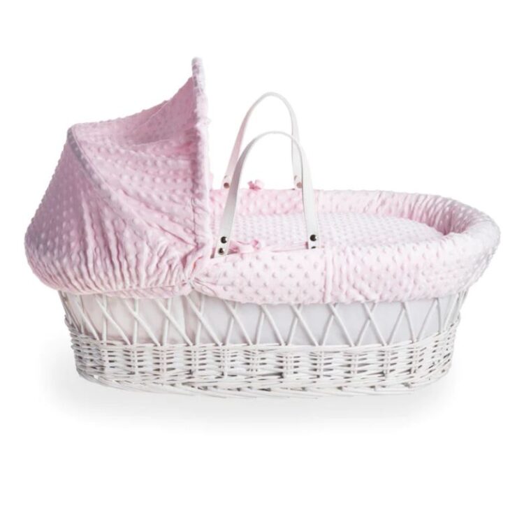 Moises mimbre blanco DOTS ROSA - Imagen 3