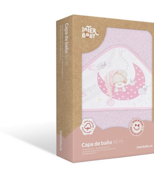 Capa de baño para bebes rosa