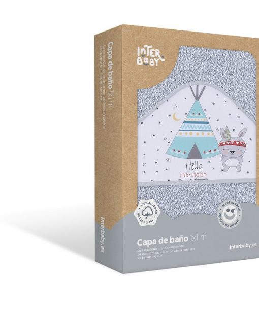 Capa de baño bebe gris Interbaby