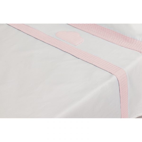Juego de sabanas bebe rosa