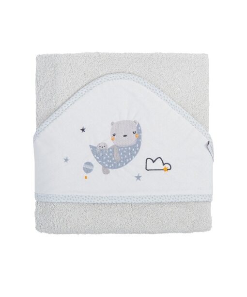Maxicapa de baño para bebe gris