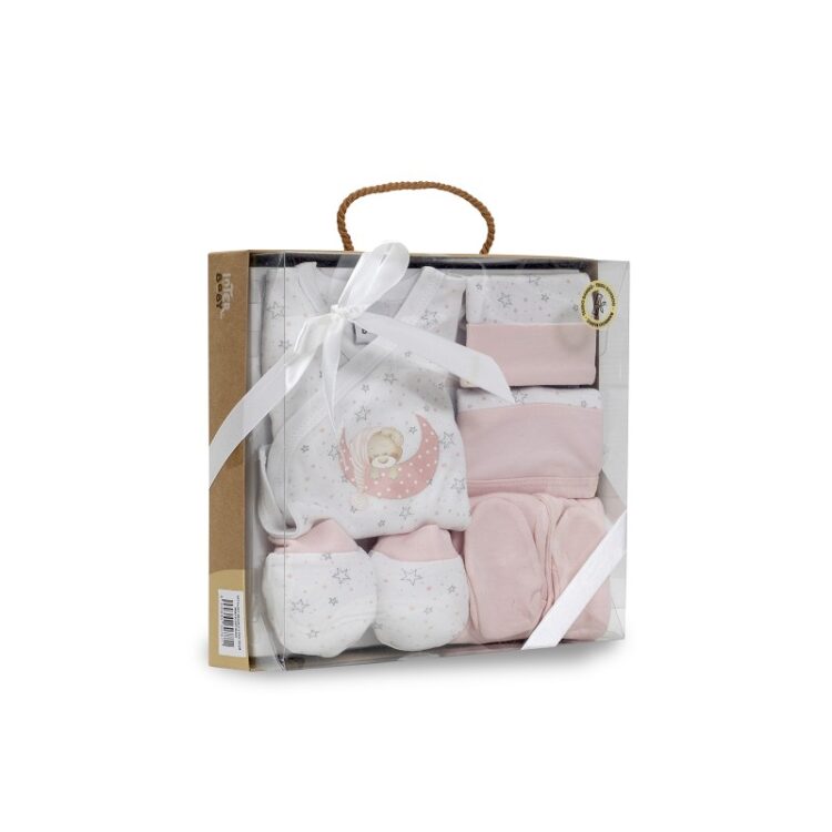 Set nacimiento 5 piezas rosa
