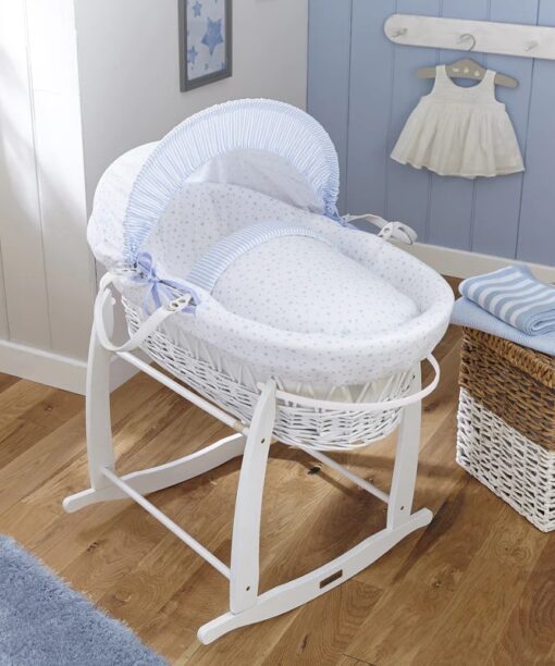 Capazo para bebe azul