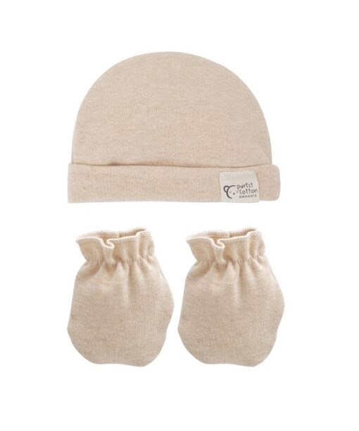 Set de gorro y manoplas para bebe