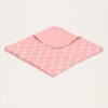 Manta rosa reversible para bebe