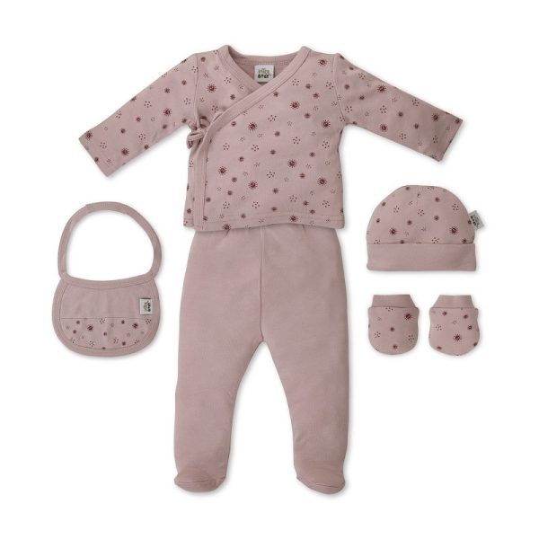 Set 5 piezas para bebe rosa