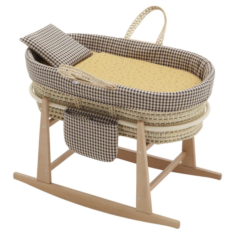 Moises Bebe Mio Cuco + Patas Lansing Flower Mustard/Vichy 49X80X61 Cm