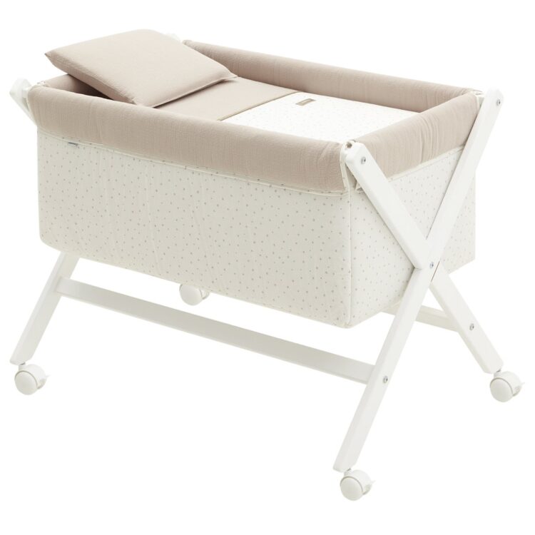 Minicuna Tijera Madera Magia Beige/Bco 55X87X74 Cm