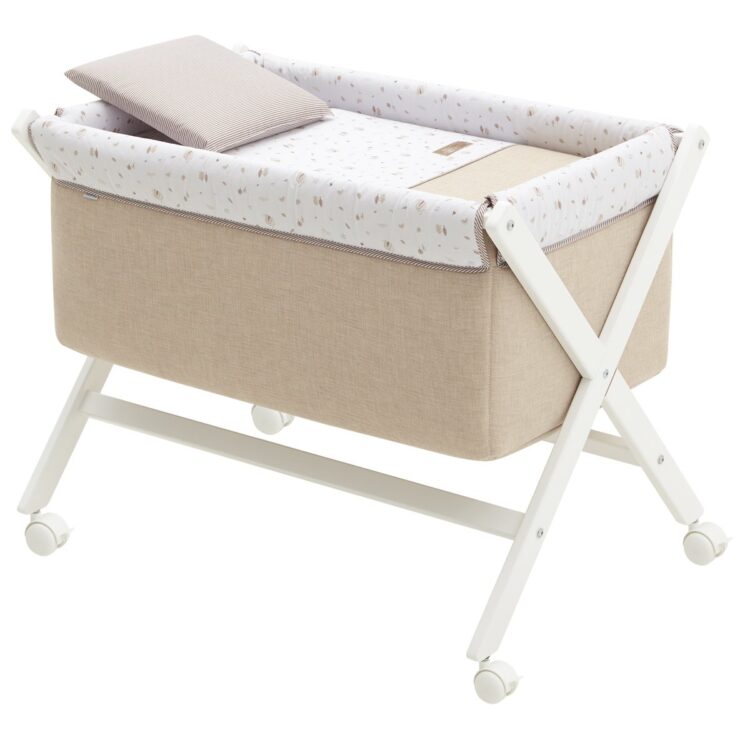 Minicuna Tijera Madera Greeny Beige/Bco 55X87X74 Cm