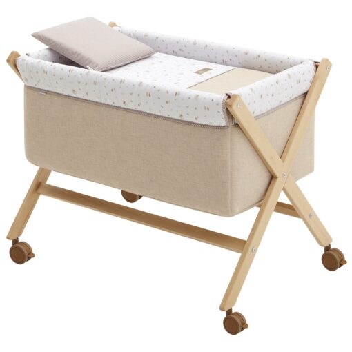 Minicuna Tijera Madera Greeny Beige/Natural 55X87X74 Cm