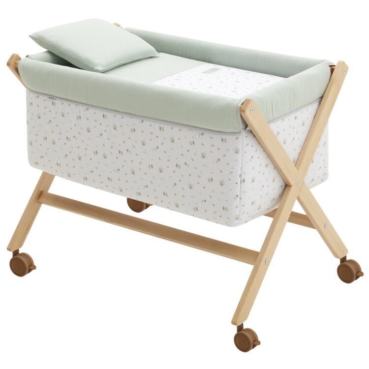 Minicuna Tijera Madera Greeny Verde/Natural 55X87X74 Cm