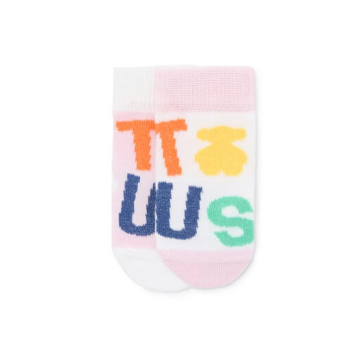 Pack de 2 pares de calcetines de bebé TOUS SSocks Rosa