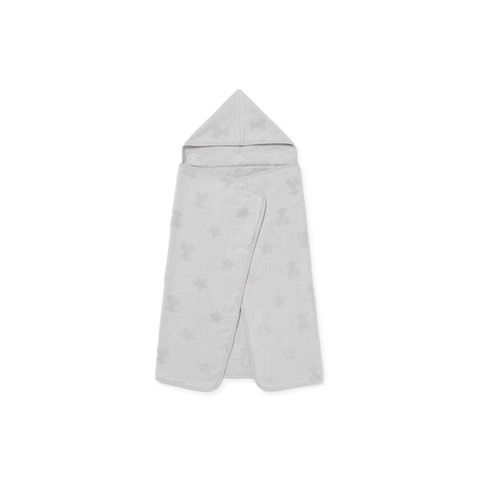 Capa de baño de rizo Osos+estrellas Gris