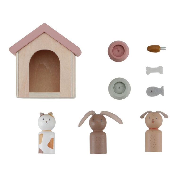 SET MASCOTAS CASA MUÑECAS FSC LITTLE DUTCH - Imagen 2
