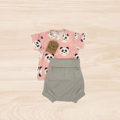 Conjunto manga corta y ranita TOMY ROSA
