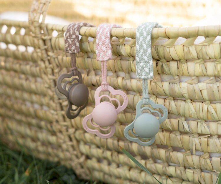 Chupetero BIBS Trenzado Blush/Ivory - Imagen 2