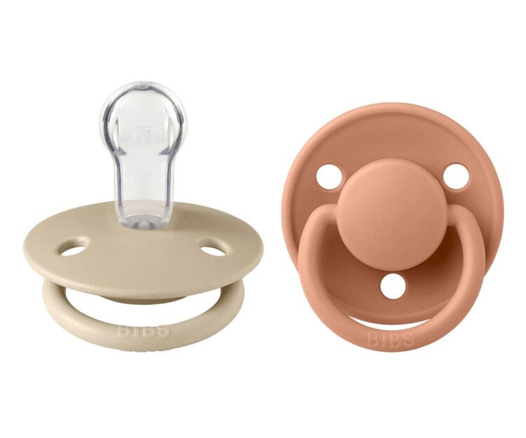 2 Chupetes BIBS De Lux Vainilla/Peach Silicona - Imagen 6