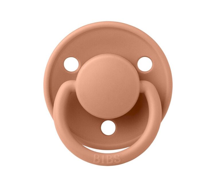 2 Chupetes BIBS De Lux Vainilla/Peach Silicona - Imagen 7