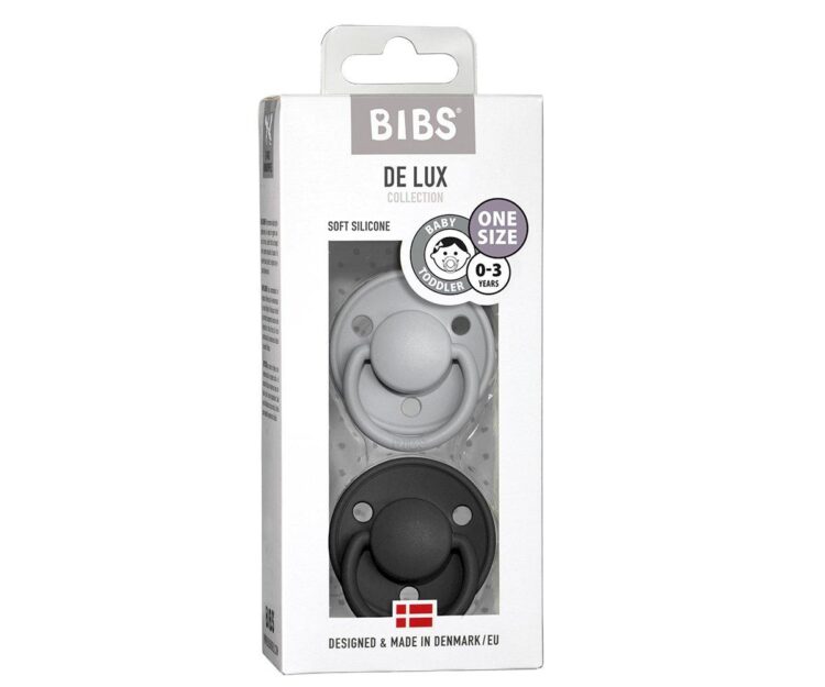 2 Chupetes BIBS De Lux Cloud/Black Silicona - Imagen 12